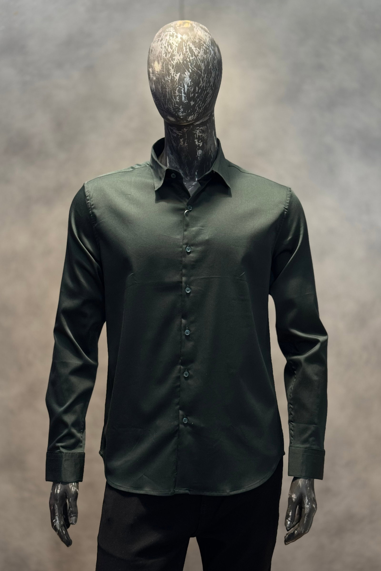 The Latest Black Lycra Dress Shirt